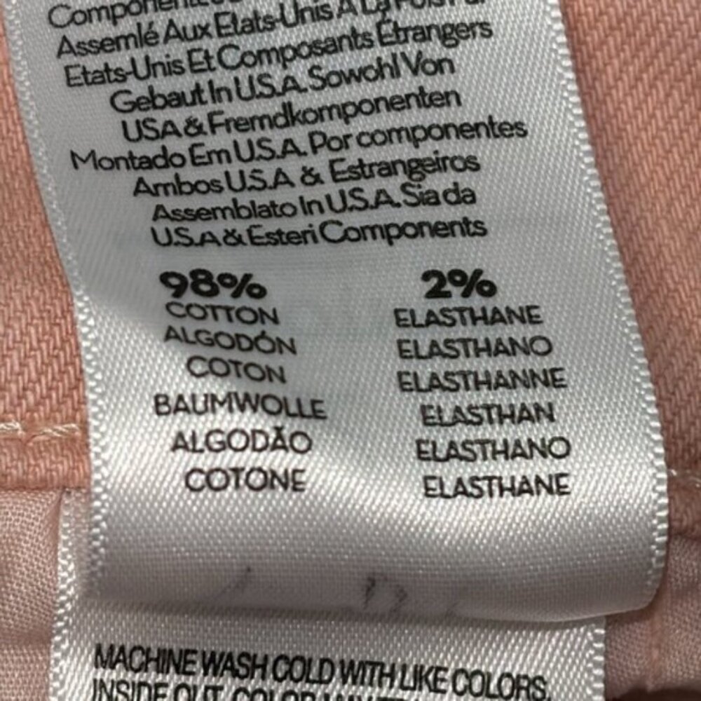 MOTHER The Insider Hover High Rise Straight Jeans in Peach Parfait Size 27 - Picture 13 of 13